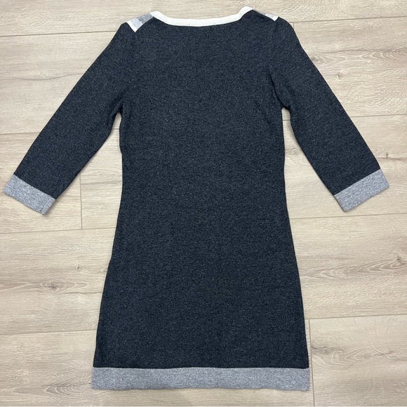 Boden Dress Size 4 Cashmere Blend Knit Mini Tunic Charcoal Gray Sweater Dress - Picture 3 of 8